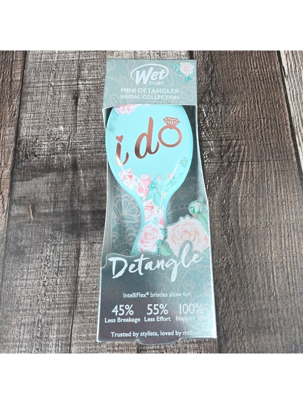 Wet Brush Mini Detangler Bride Collection Hairbrush IntelliFlex Bristle New I DO